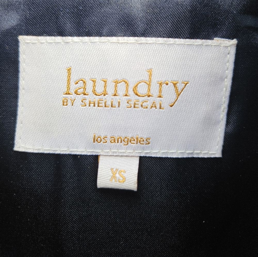 Laundry Shelli Segal Faux Deep Blue Navy Fur - size xs - Picture 5 of 10